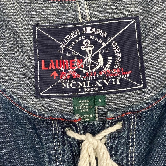 Lauren Ralph Lauren Company Denim Sleeveless Women Dress Limited Edition Size 6 - Picture 5 of 6